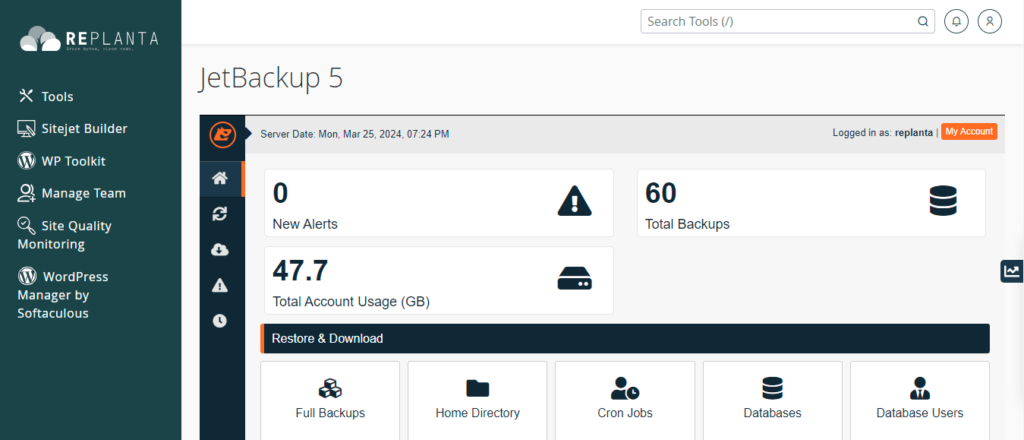 Jetbackup web hosting eco