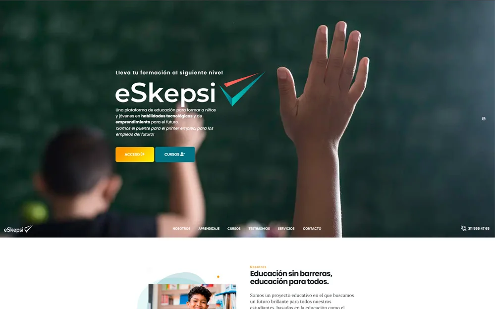 Web institucional educativa