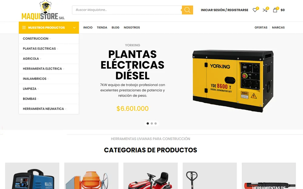eCommerce de maquinaria